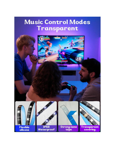Tira LED RGB 48 LEDs StoneBanks con control remoto y APP