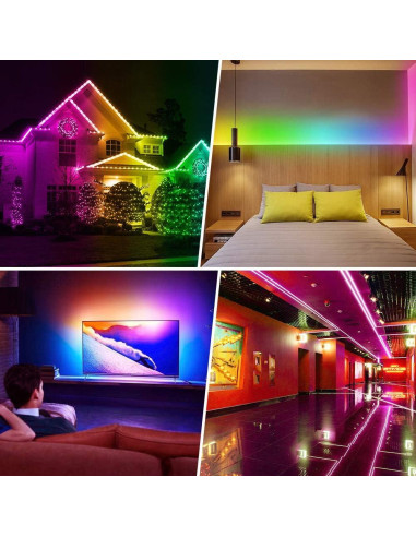 Tira de luces LED USB 4m RGB con control remoto 24 teclas