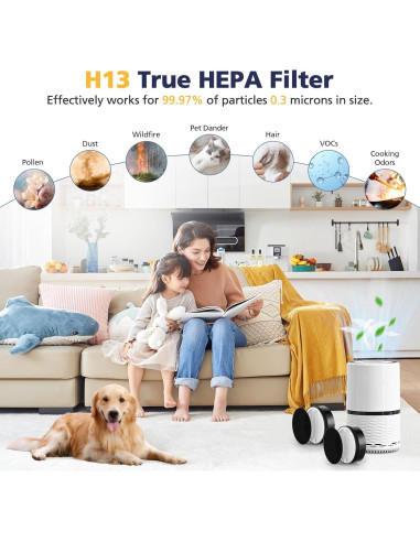 Filtro de Reemplazo Cabiclean LV-H132 HEPA 4 Piezas