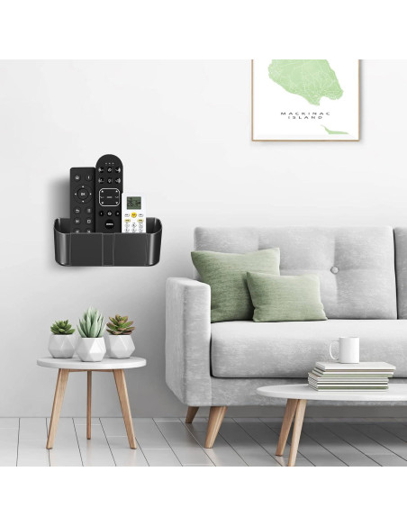 Soporte de Control Remoto Suptek Montado en Pared Negro para 4 Controles Soporte de Control Remoto Suptek Montado en Pared Negro para 4 Controles