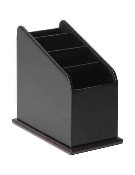 Organizador de Control Remoto JackCube Design Cuero Negro 4 Compartimentos Organizador de Control Remoto JackCube Design Cuero Negro 4 Compartimentos