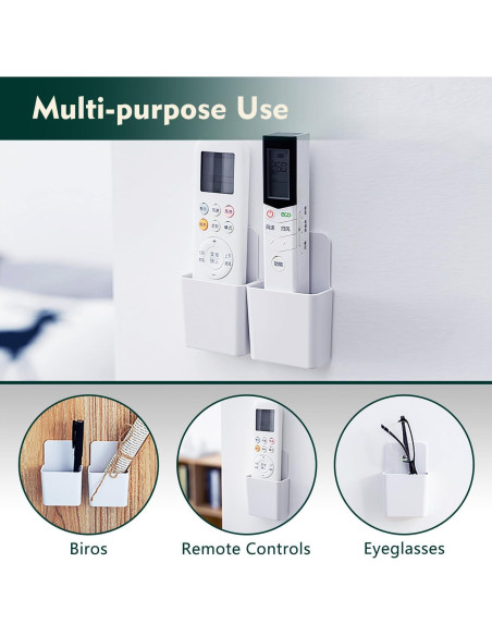 6 Soportes de Control Remoto TIE-DailyNec Blanco Universal 6 Soportes de Control Remoto TIE-DailyNec Blanco Universal