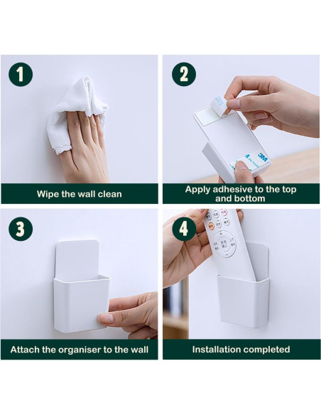 6 Soportes de Control Remoto TIE-DailyNec Blanco Universal 6 Soportes de Control Remoto TIE-DailyNec Blanco Universal