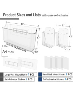 Juego de Soportes Montados en Pared ITATIOLFY - 4 Piezas 2