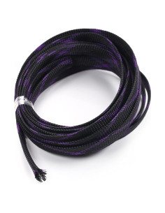 Manguito Trenzado Expandible Heyiarbeit 5m Negro Púrpura 12mm