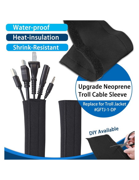 Manga Organizador de Cables Camoo 152.4 cm Neopreno Negro Manga Organizador de Cables Camoo 152.4 cm Neopreno Negro