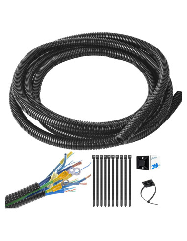 Manguera Dividida de Alambre ALLWIN 1/4" x 4.57m Negra