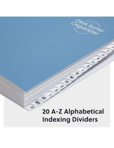 Organizador de Escritorio Smead Expandible A-Z Azul 20 Divisores 2