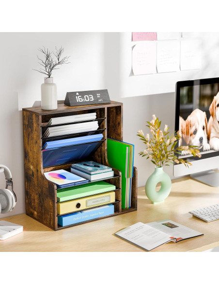 Organizador de Escritorio Simple Trending 7 Niveles Madera 40.64x22.86x43.18 cm Organizador de Escritorio Simple Trending 7 Niveles Madera 40.64x22.86x43.18 cm