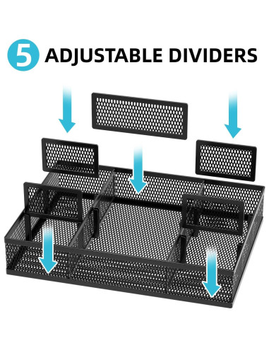 Organizador de Cajón Marbrasse 2 Pack con Divisores Ajustables