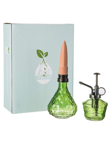 Mini Regadera de Vidrio Vintage Topadorn 177 ml Verde