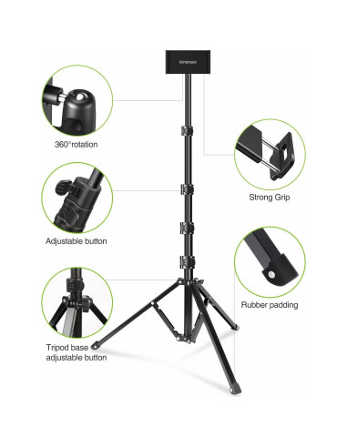 Soporte trípode Elitehood EH-505 altura 165 cm rotación 360