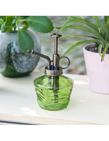 Mini Regadera de Vidrio Vintage Topadorn 177 ml Verde