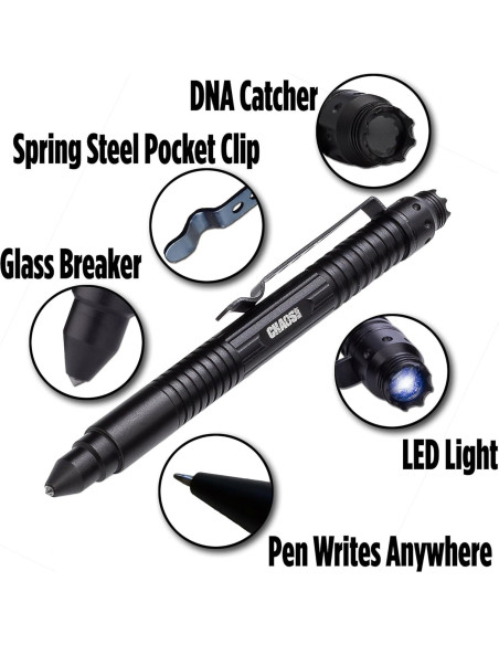 Bolígrafo Táctico Chaos Ready - EDC con Luz y Rompevidrios Bolígrafo Táctico Chaos Ready - EDC con Luz y Rompevidrios