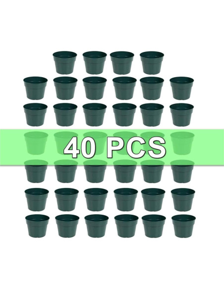 Paquete de 40 macetas de plástico 4" RooTrimmer con malla Paquete de 40 macetas de plástico 4" RooTrimmer con malla