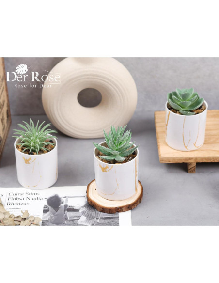 Plantas Artificiales Suculentas Der Rose - 3 Piezas Verde Plantas Artificiales Suculentas Der Rose - 3 Piezas Verde