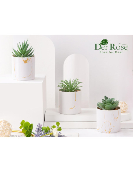 Plantas Artificiales Suculentas Der Rose - 3 Piezas Verde Plantas Artificiales Suculentas Der Rose - 3 Piezas Verde