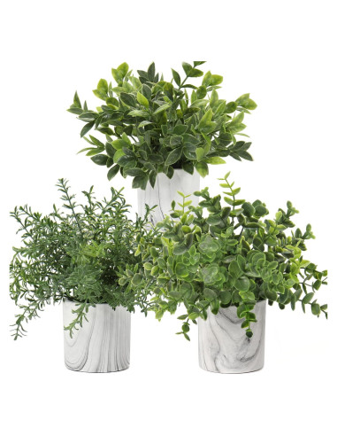 Planta Artificial Eucalipto Hollyone en Maceta de Papel 22.9 cm