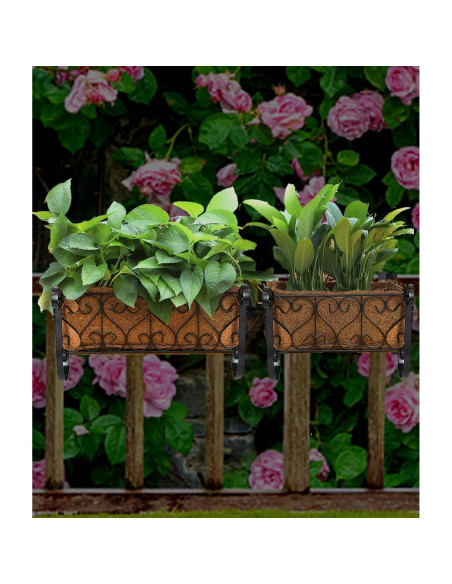 Estante Colgante de Flores MorTime - Hierro Negro, 2 Piezas Estante Colgante de Flores MorTime - Hierro Negro, 2 Piezas