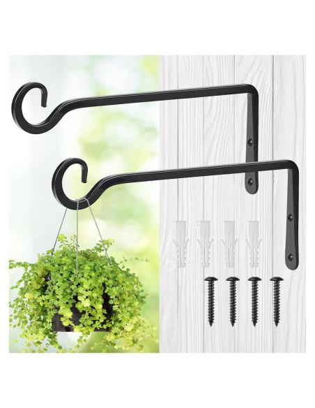 Ganchos de Metal para Plantas MOWPOG 25 cm - Paquete de 2 Ganchos de Metal para Plantas MOWPOG 25 cm - Paquete de 2