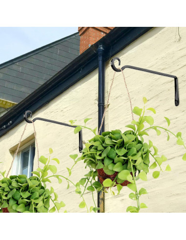 Ganchos de Metal para Plantas MOWPOG 25 cm - Paquete de 2