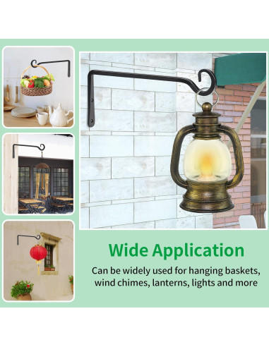 Ganchos de Metal para Plantas MOWPOG 25 cm - Paquete de 2