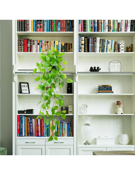 Planta Colgante Artificial Pothos LOYWREE en Maceta Negra 100cm Planta Colgante Artificial Pothos LOYWREE en Maceta Negra 100cm