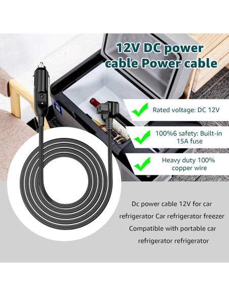 Cable de Alimentación CC Norward para Refrigeradores 12V/24V Cable de Alimentación CC Norward para Refrigeradores 12V/24V