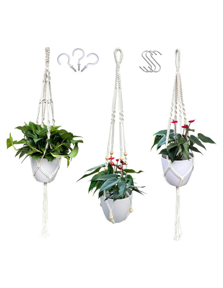 Ganchos de Techo para Plantas WIWUE GUO - 3 Paquete Boho Ganchos de Techo para Plantas WIWUE GUO - 3 Paquete Boho