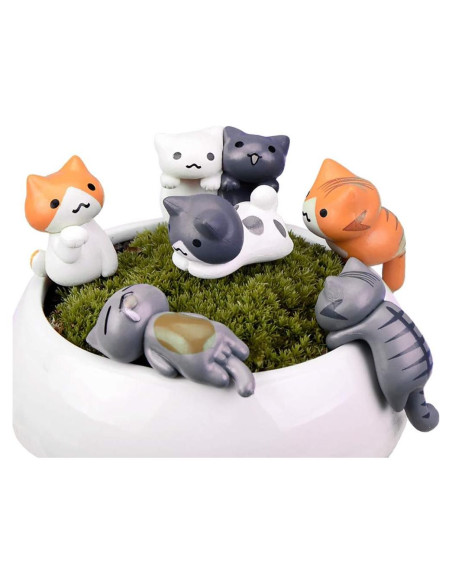 Figuras de Gato de la Suerte MAOMIA - Paquete de 6 Miniaturas Figuras de Gato de la Suerte MAOMIA - Paquete de 6 Miniaturas