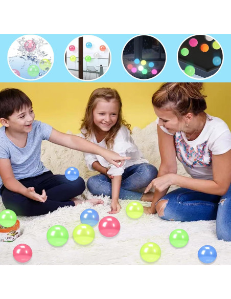 Pelotas Luminiscentes DLAIUSMALL Antiestrés 4 Pcs Pelotas Luminiscentes DLAIUSMALL Antiestrés 4 Pcs