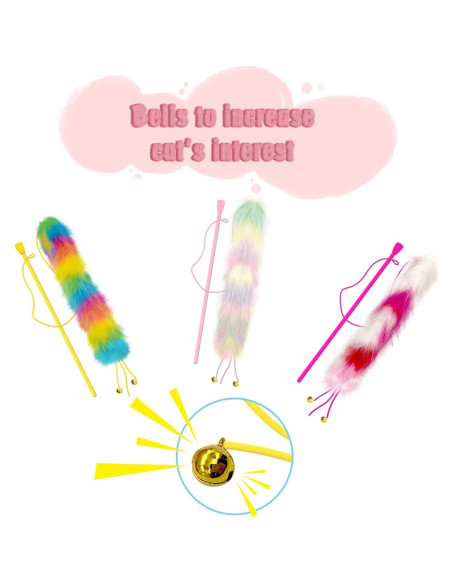 Paquete de 3 Juguetes de Varita para Gato Lepawit Paquete de 3 Juguetes de Varita para Gato Lepawit