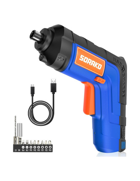 Destornillador Inalámbrico SORAKO 4V 6Nm con Luz LED Destornillador Inalámbrico SORAKO 4V 6Nm con Luz LED