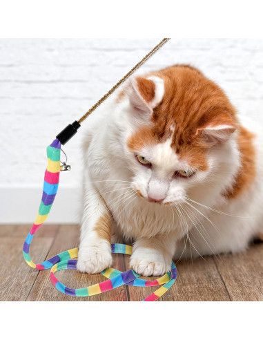 3 Juguetes Interactivos para Gatos Varita Arcoíris InnoHHustle