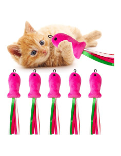 Juguetes para Gatos ZeyZoo 5PCS Pez Rosa Catnip Suave