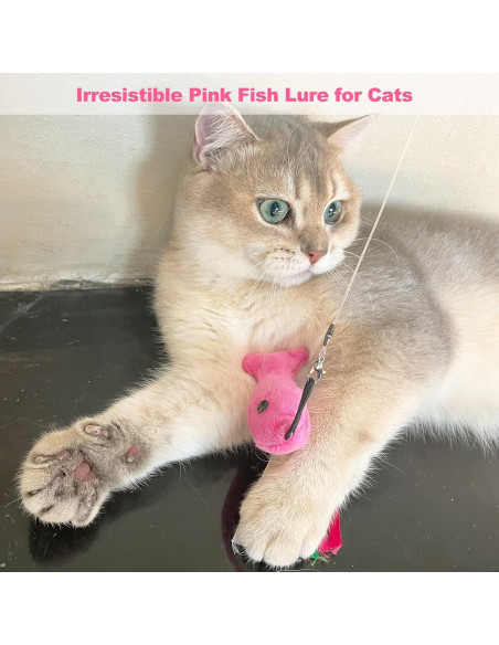 Juguetes para Gatos ZeyZoo 5PCS Pez Rosa Catnip Suave Juguetes para Gatos ZeyZoo 5PCS Pez Rosa Catnip Suave