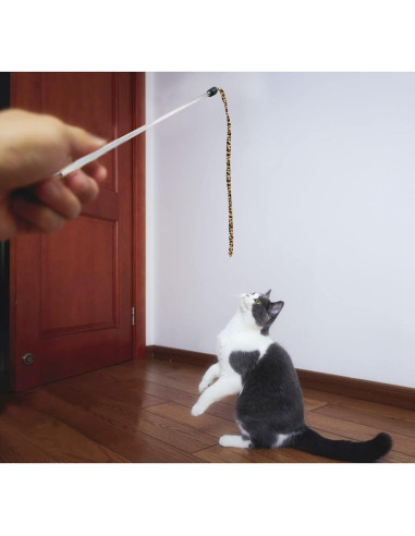 Juguetes de caña para gatos Andiker, 2 piezas, plástico, colorido