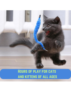 Varita Interactiva para Gatos Smokey's Stash 2pc con Plumas 2