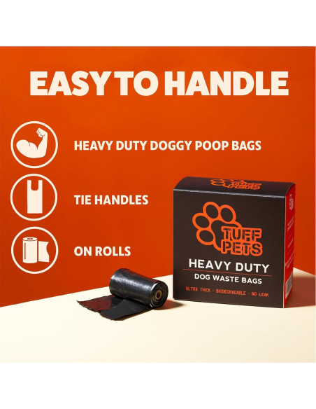 Bolsas de Poop para Perros Tuff Pets - 160 Unidades Extra Gruesas Bolsas de Poop para Perros Tuff Pets - 160 Unidades Extra Gruesas