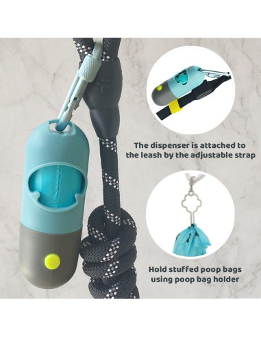 Dispensador de bolsas para excremento de perro Infinite Node con linterna LED