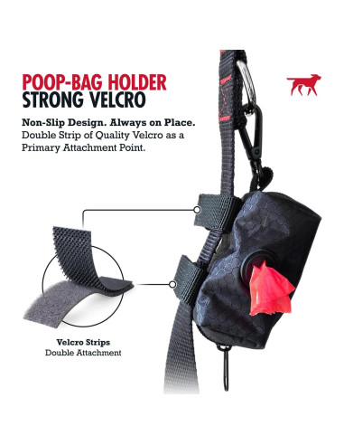 Soporte para bolsas de excremento Tuff Pupper - Negro, ligero y resistente
