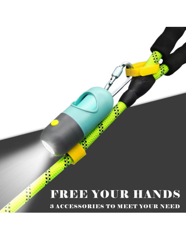 Dispensador de bolsas para excremento de perro YUCHIYA con linterna LED