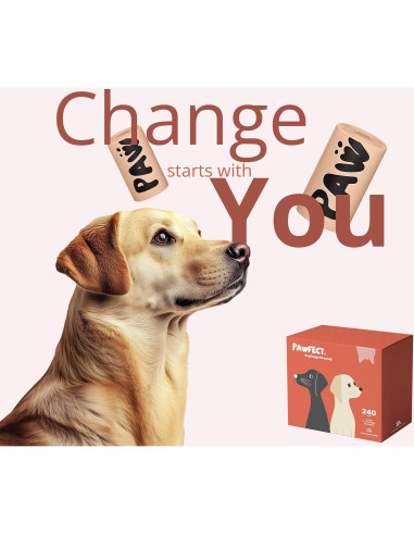 Bolsas de Poop Biodegradables Pawfect - 240 Cuentas Grandes