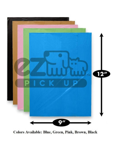 Bolsas de Desechos para Perros EZ 1000 Negras 22.86x30.48cm