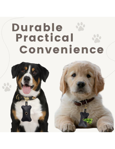 Soporte para Bolsas de Excremento de Perro TOGETRUE Cuero Negro Soporte para Bolsas de Excremento de Perro TOGETRUE Cuero Negro