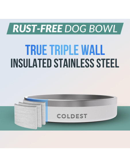 Tazón para Perros Coldest 21 oz Acero Inoxidable Antideslizante Tazón para Perros Coldest 21 oz Acero Inoxidable Antideslizante
