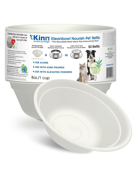 Kinn Kleanbowl Cuencos Desechables para Perros 8 oz - Pack 50 Kinn Kleanbowl Cuencos Desechables para Perros 8 oz - Pack 50