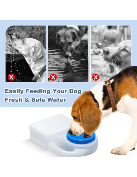 Tazón de Agua Portátil para Perros Ziliny 2 Pcs 2.84L Sin Derrames Tazón de Agua Portátil para Perros Ziliny 2 Pcs 2.84L Sin Derrames