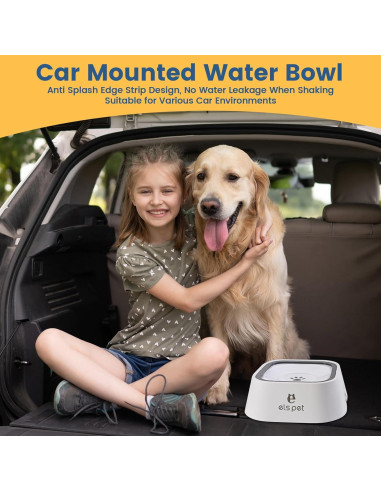Cuenco de Agua Antisalpicaduras YunoEntona 1L para Mascotas