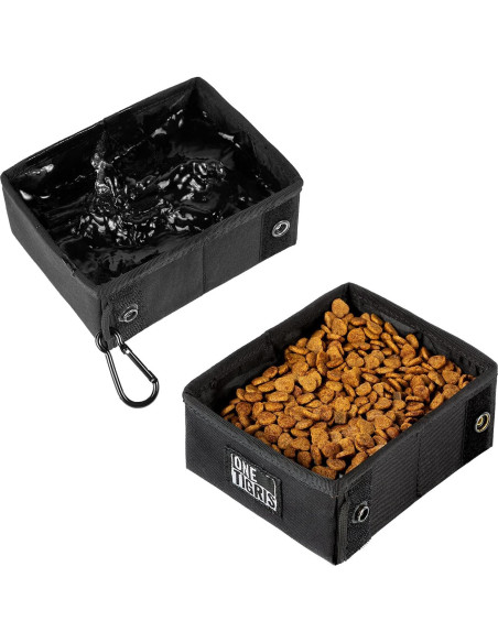 Cuenco Plegable para Mascotas OneTigris 2.1L Negro Cuenco Plegable para Mascotas OneTigris 2.1L Negro